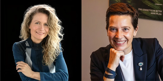 Stéphanie van Gerven and Michiel van Rijn van Alkemade posing together for a Social Entrepreneurship Programme interview